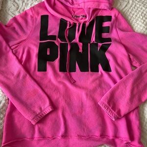 Bright pink PINK hoodie